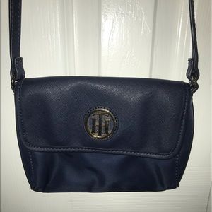 Navy Blue Leather Tommy Hilfiger Purse